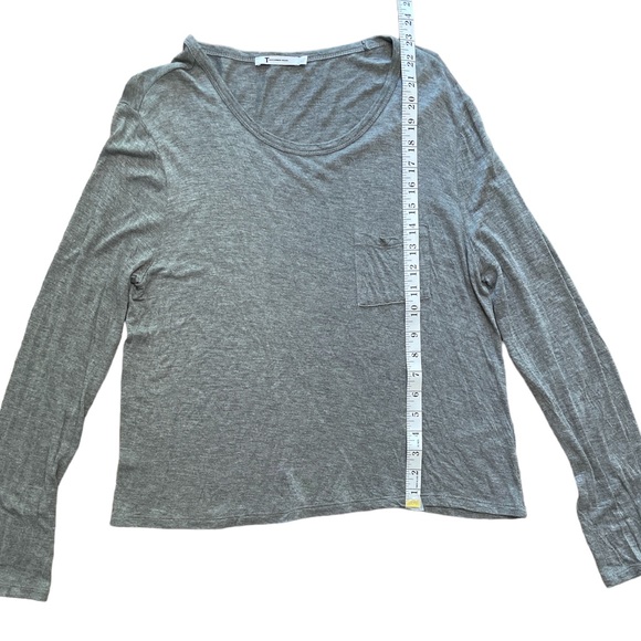 Alexander Wang Long-Sleeve Gray Shirt - size large - Picture 2 of 3